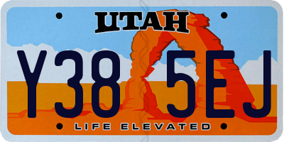 UT license plate Y385EJ