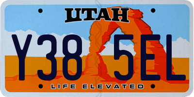 UT license plate Y385EL