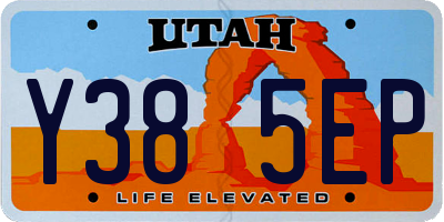 UT license plate Y385EP