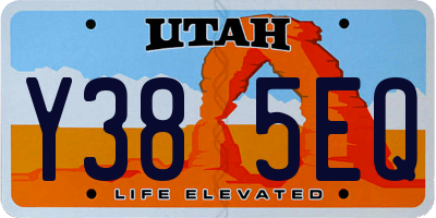 UT license plate Y385EQ