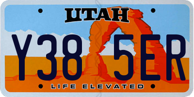 UT license plate Y385ER