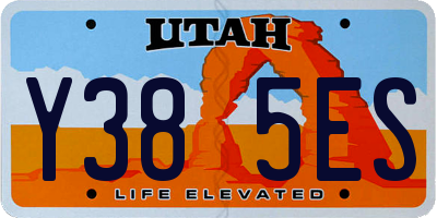 UT license plate Y385ES