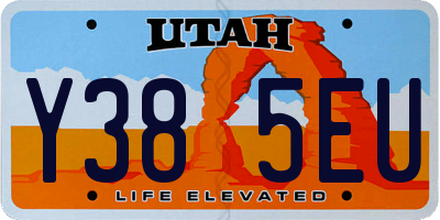 UT license plate Y385EU