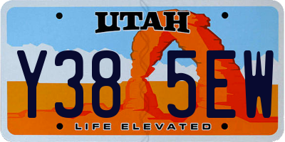 UT license plate Y385EW