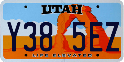 UT license plate Y385EZ