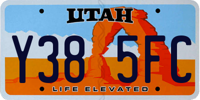 UT license plate Y385FC