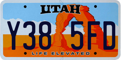 UT license plate Y385FD