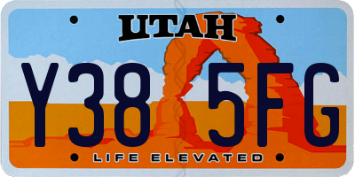 UT license plate Y385FG