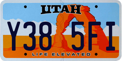 UT license plate Y385FI