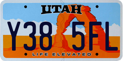 UT license plate Y385FL