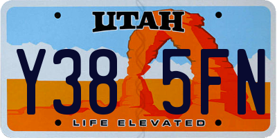UT license plate Y385FN