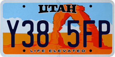 UT license plate Y385FP