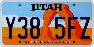 UT license plate Y385FZ