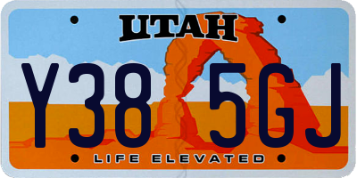 UT license plate Y385GJ