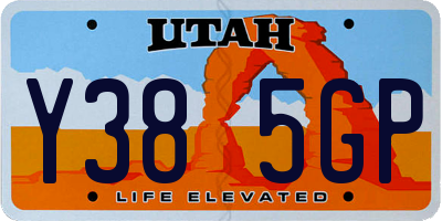 UT license plate Y385GP