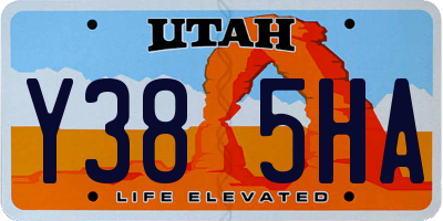 UT license plate Y385HA