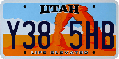 UT license plate Y385HB