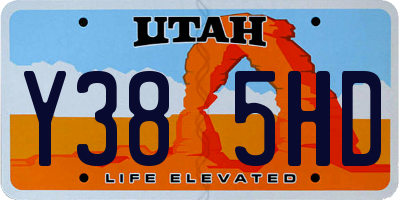 UT license plate Y385HD