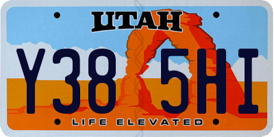 UT license plate Y385HI