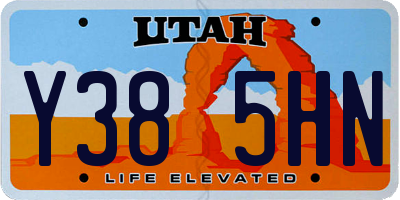 UT license plate Y385HN