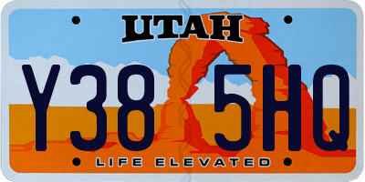 UT license plate Y385HQ