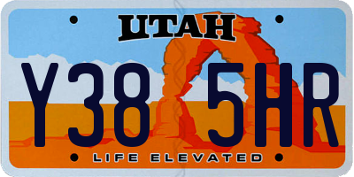 UT license plate Y385HR