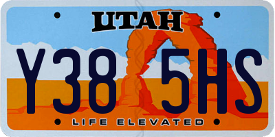 UT license plate Y385HS