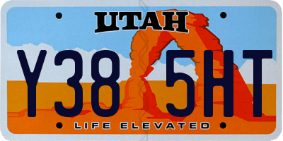 UT license plate Y385HT