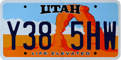 UT license plate Y385HW