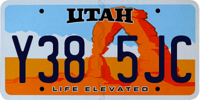 UT license plate Y385JC