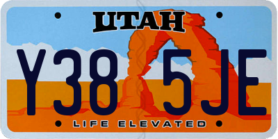 UT license plate Y385JE