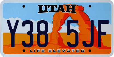 UT license plate Y385JF