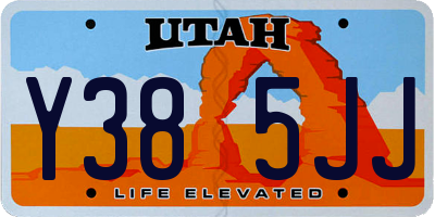 UT license plate Y385JJ