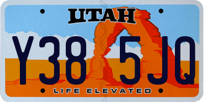 UT license plate Y385JQ