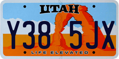 UT license plate Y385JX