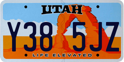 UT license plate Y385JZ