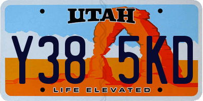 UT license plate Y385KD