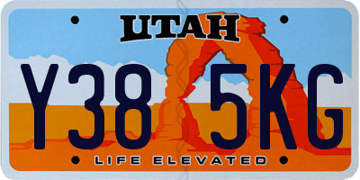 UT license plate Y385KG