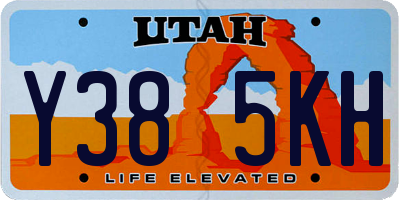 UT license plate Y385KH