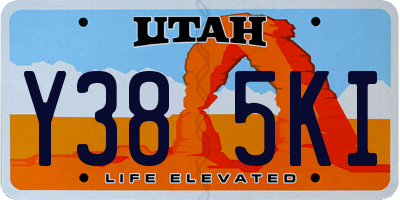 UT license plate Y385KI