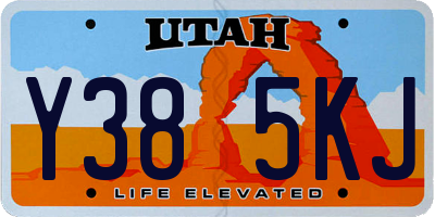 UT license plate Y385KJ