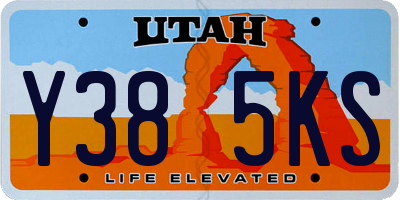 UT license plate Y385KS
