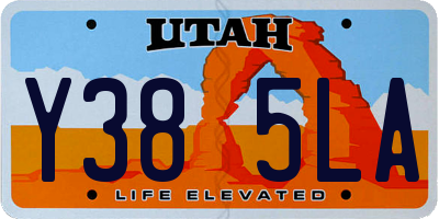 UT license plate Y385LA