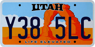 UT license plate Y385LC