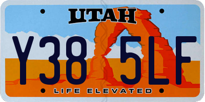 UT license plate Y385LF