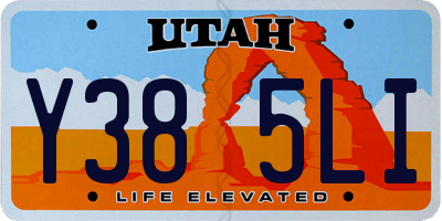 UT license plate Y385LI