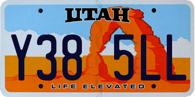 UT license plate Y385LL
