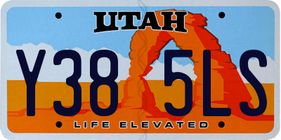 UT license plate Y385LS