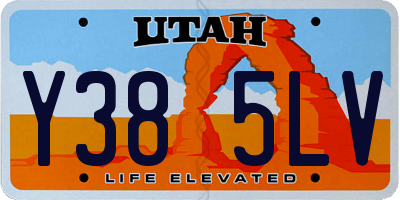 UT license plate Y385LV