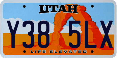 UT license plate Y385LX